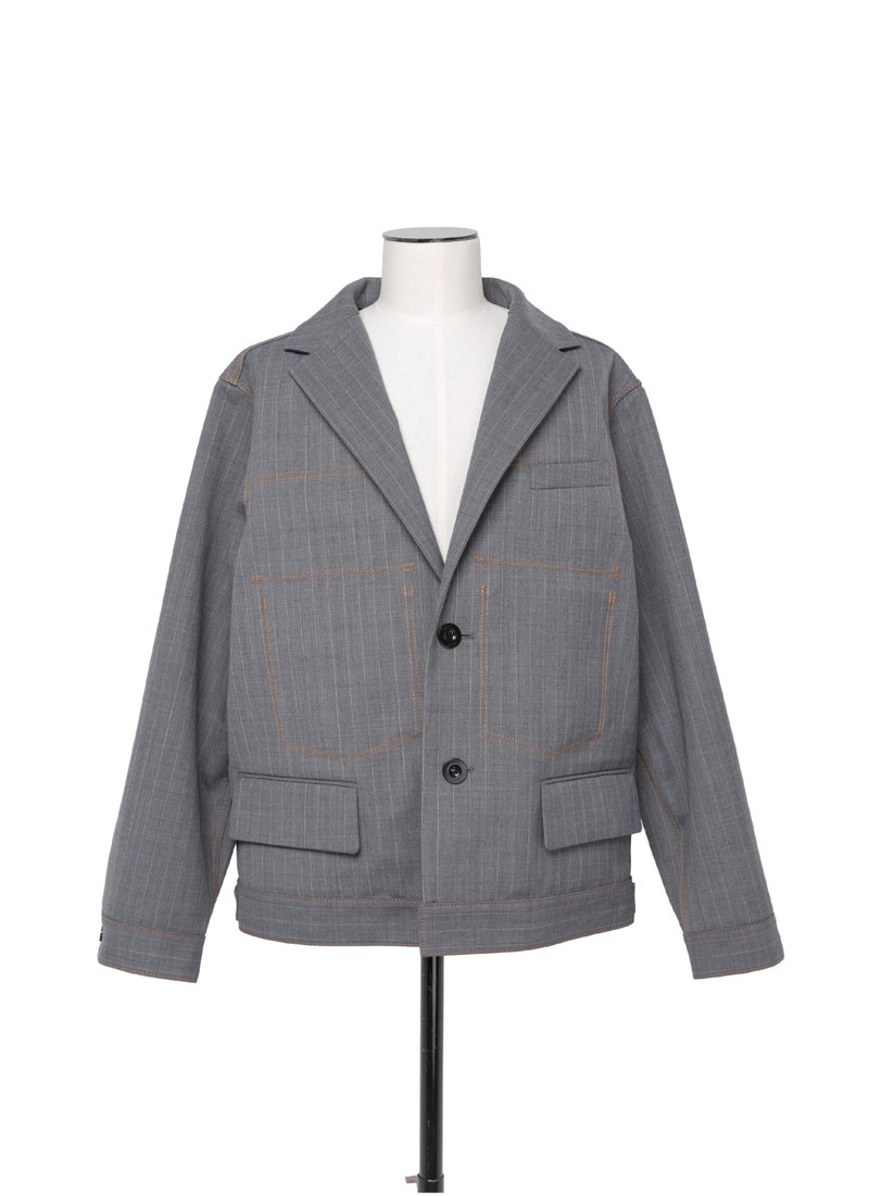 sacai Chalk Stripe Bonding Jacket | REVERSIBLE