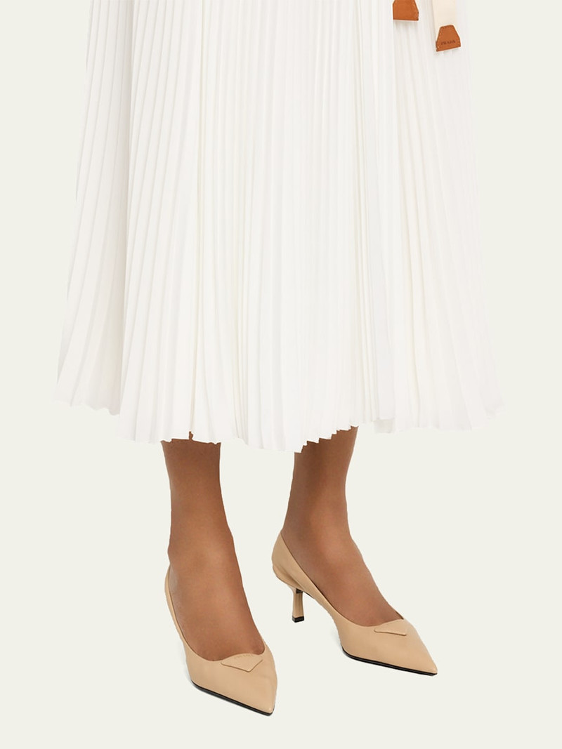 Prada Triangle Logo Leather Pumps outlook