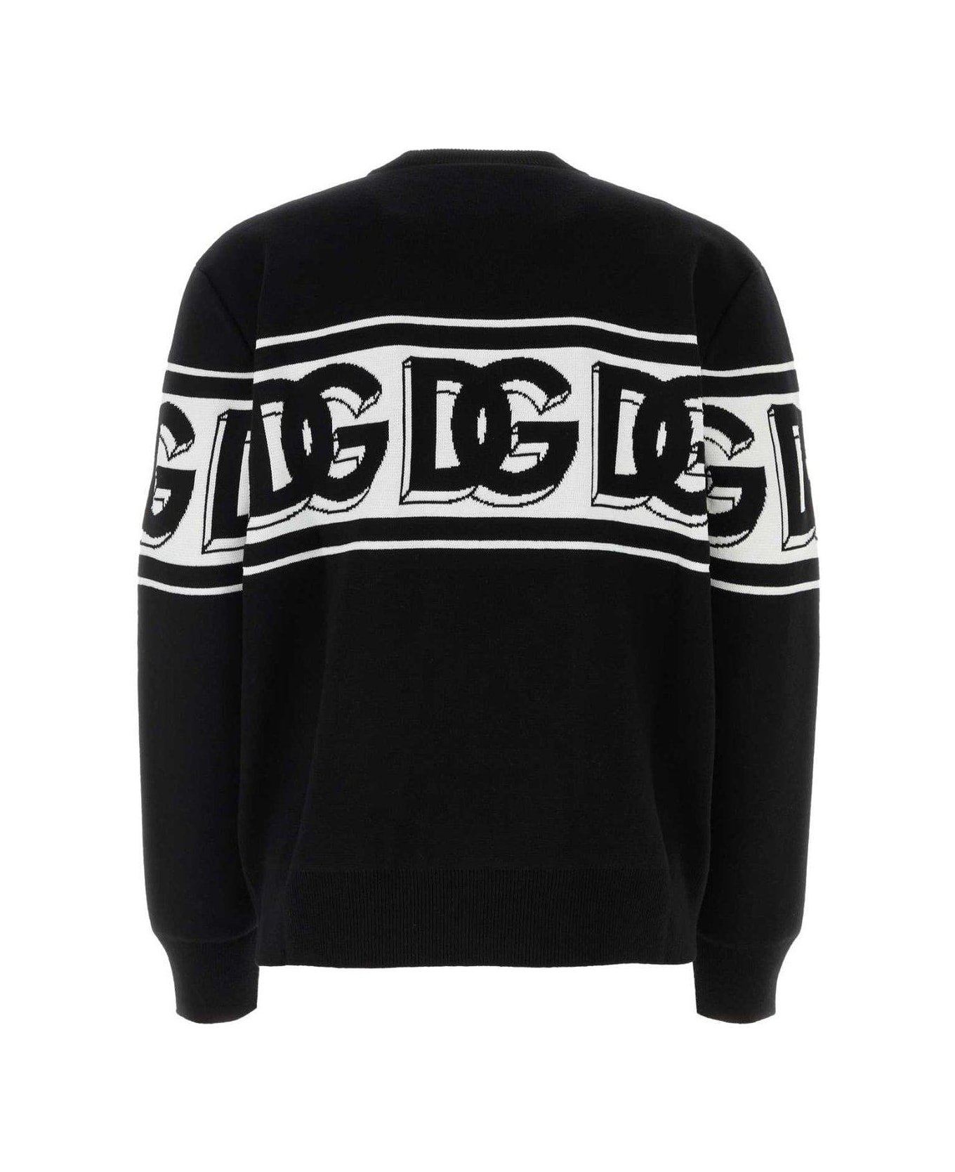 Intarsia Knitted Crewneck Jumper - 2