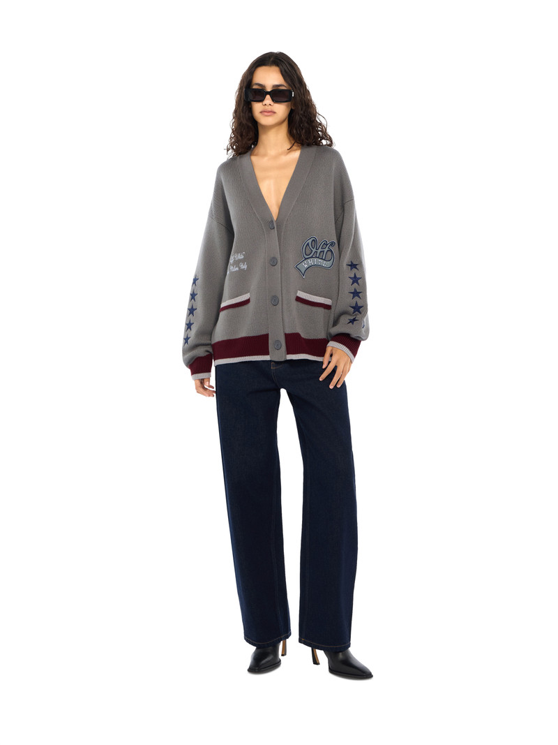College Varsity Knit Cardigan - 1
