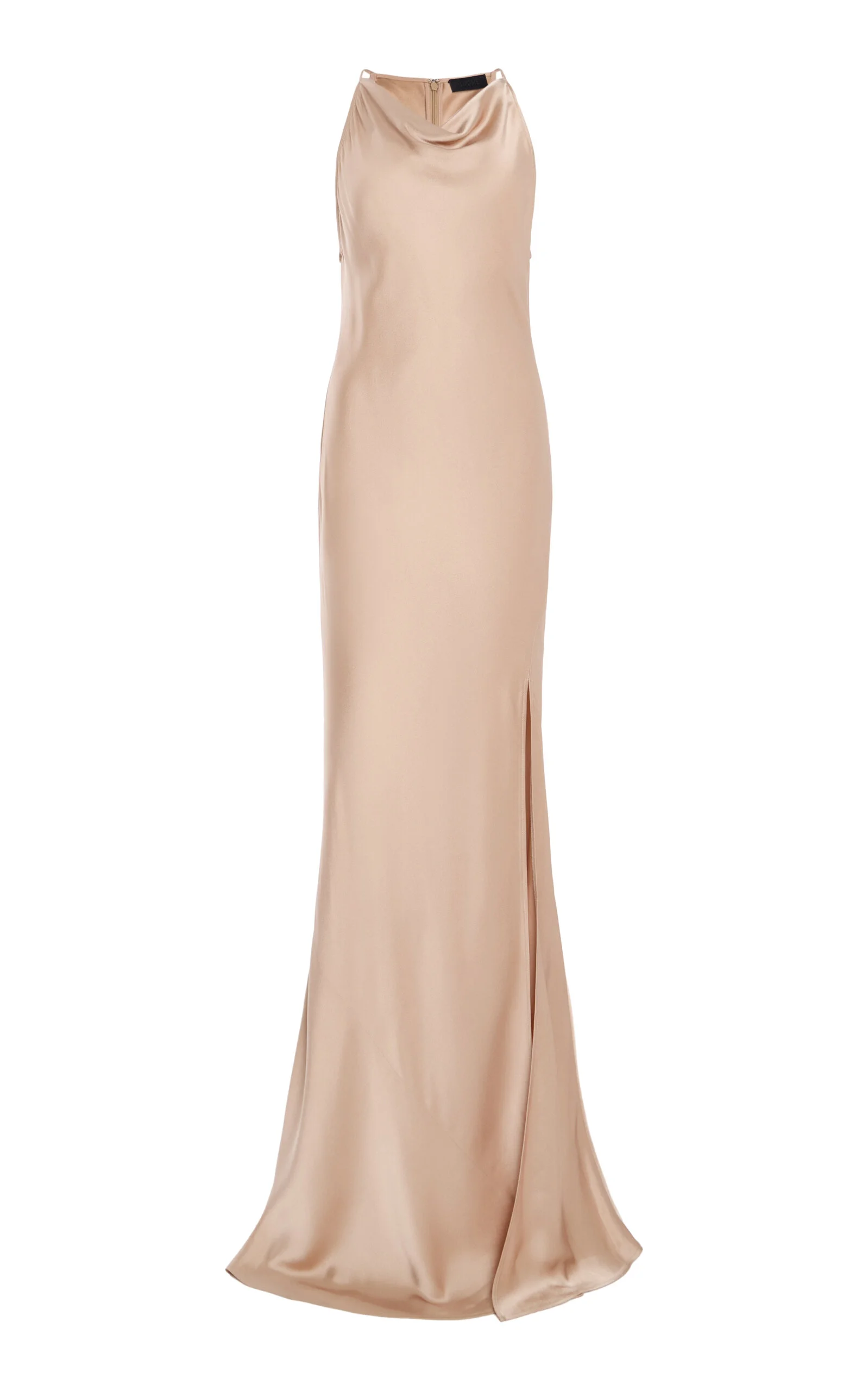 Satin Halter Gown neutral - 1