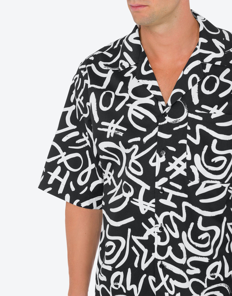 SCRIBBLE PRINT POPLIN SHIRT 4