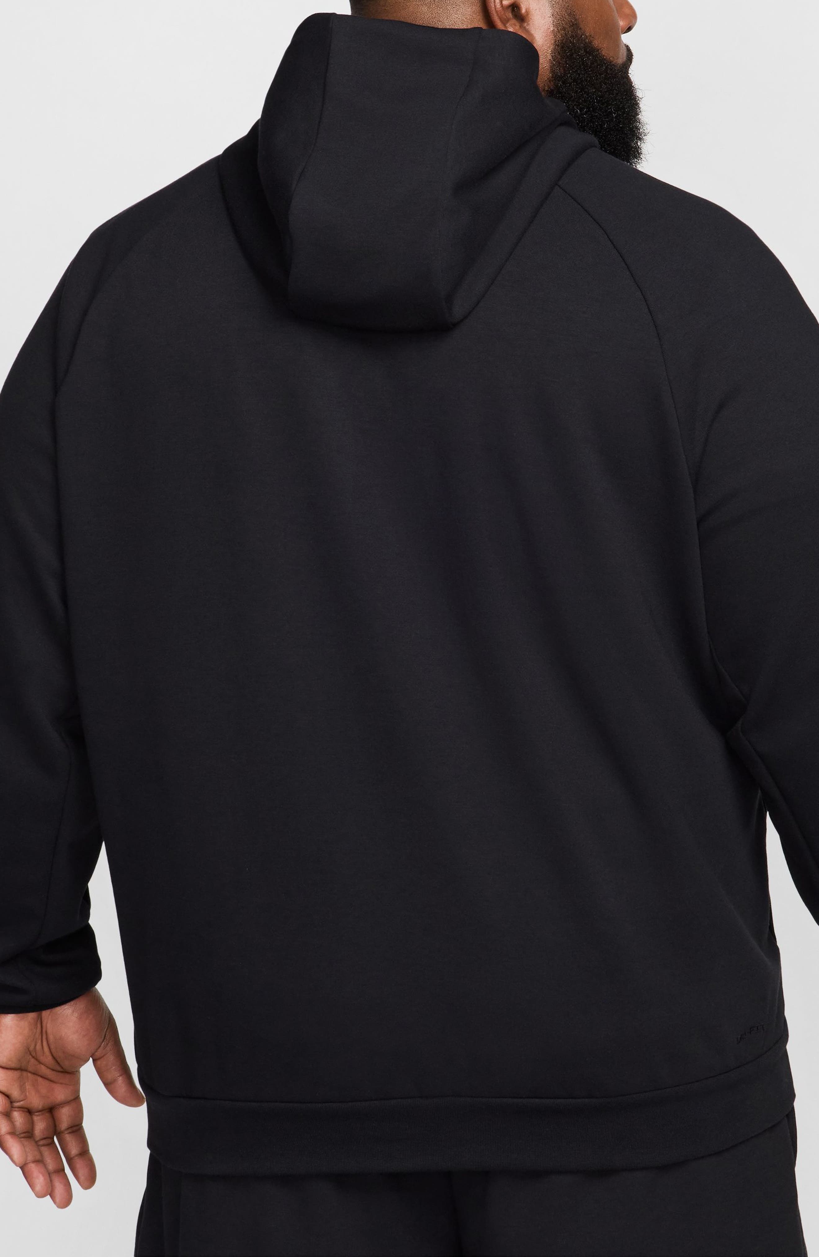 Nike Primary Dri-FIT Hoodie in Black/Black at Nordstrom - 4