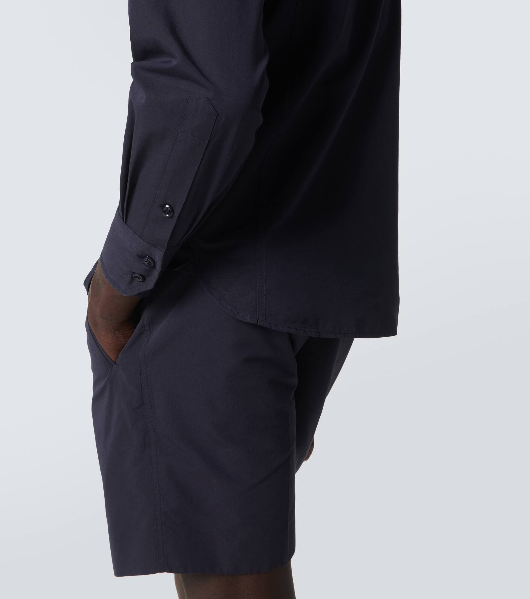 Cotton and silk poplin shirt - 5