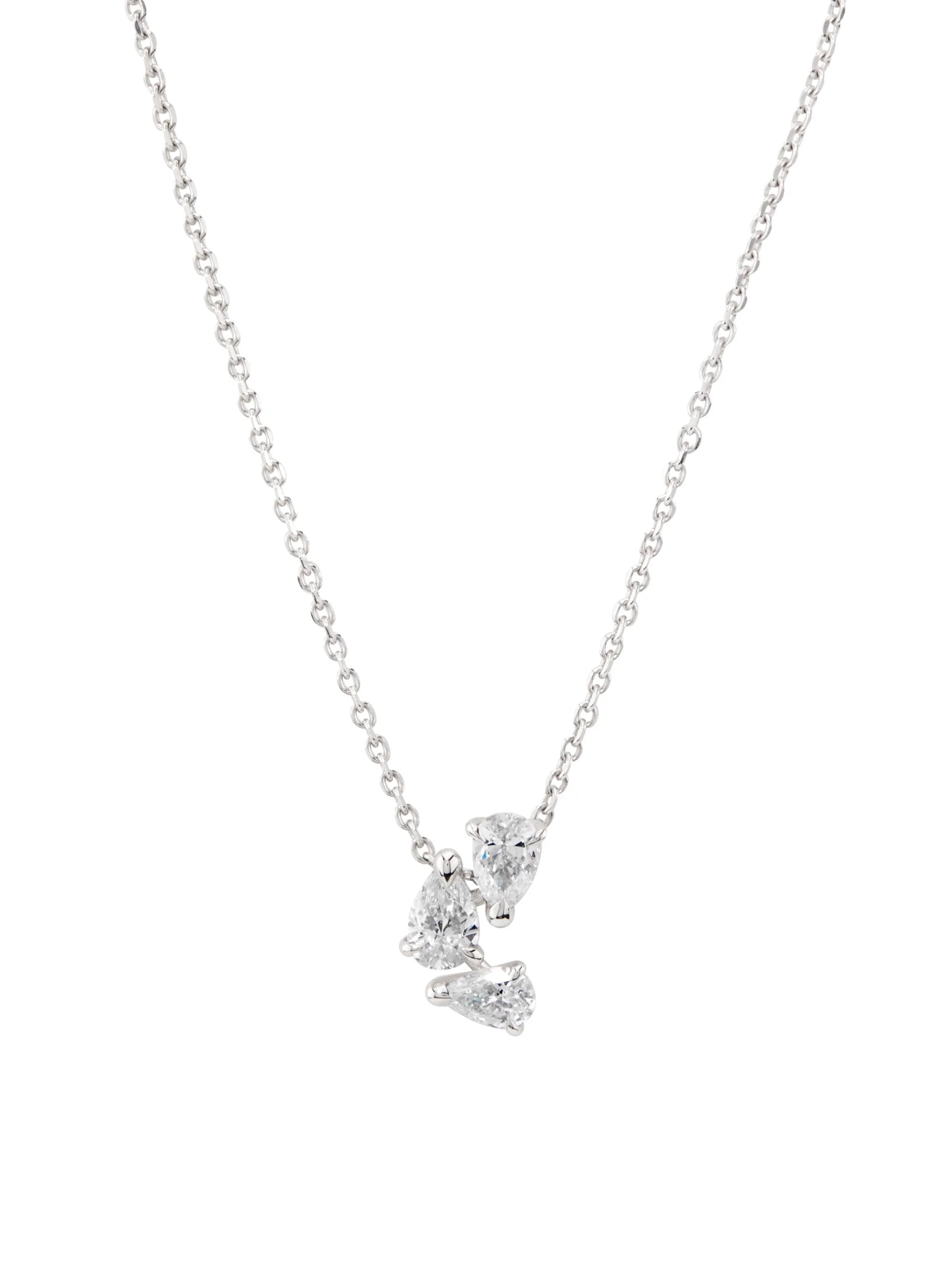 Women's Serti Sur Vide 18K White Gold & 0.75 TCW Diamond Pendant Necklace - White Gold - 1