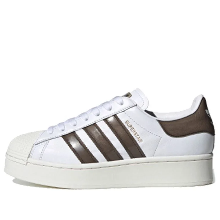 (WMNS) adidas BlackPinkadidas originals Superstar Bold 'White Brown' FV3356 - 1