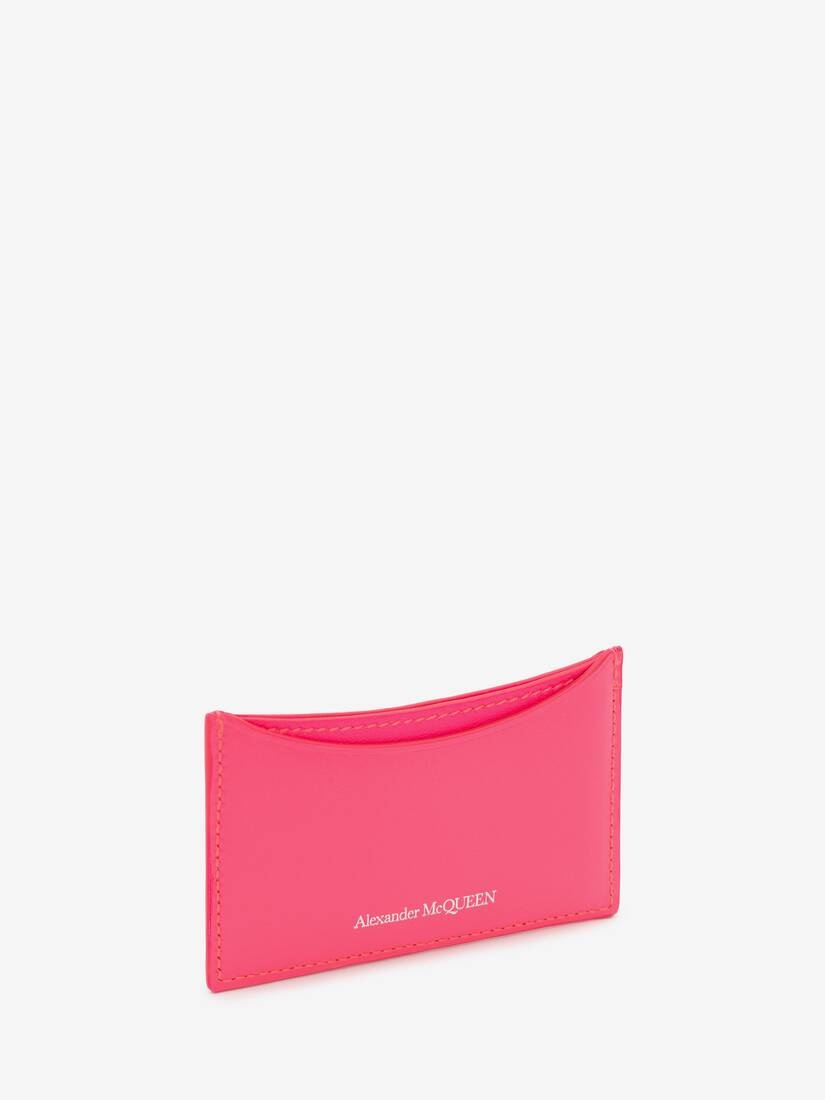 Curve Card Holder in Neon Pink - 2