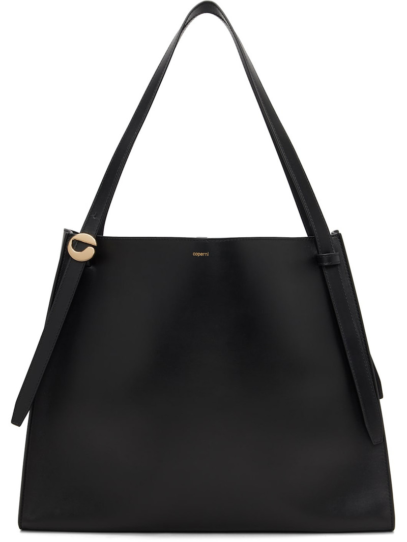 Black Logo Belt Tote 1