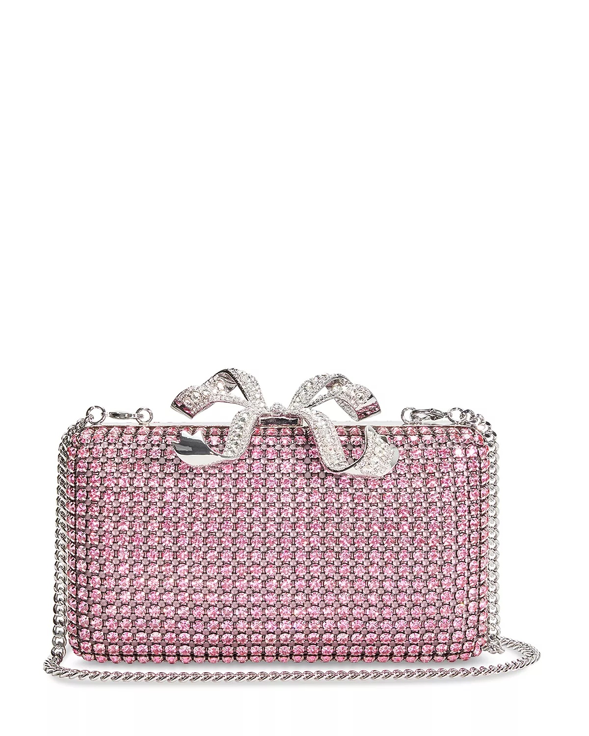 Pink Crystal Box Clutch - 4