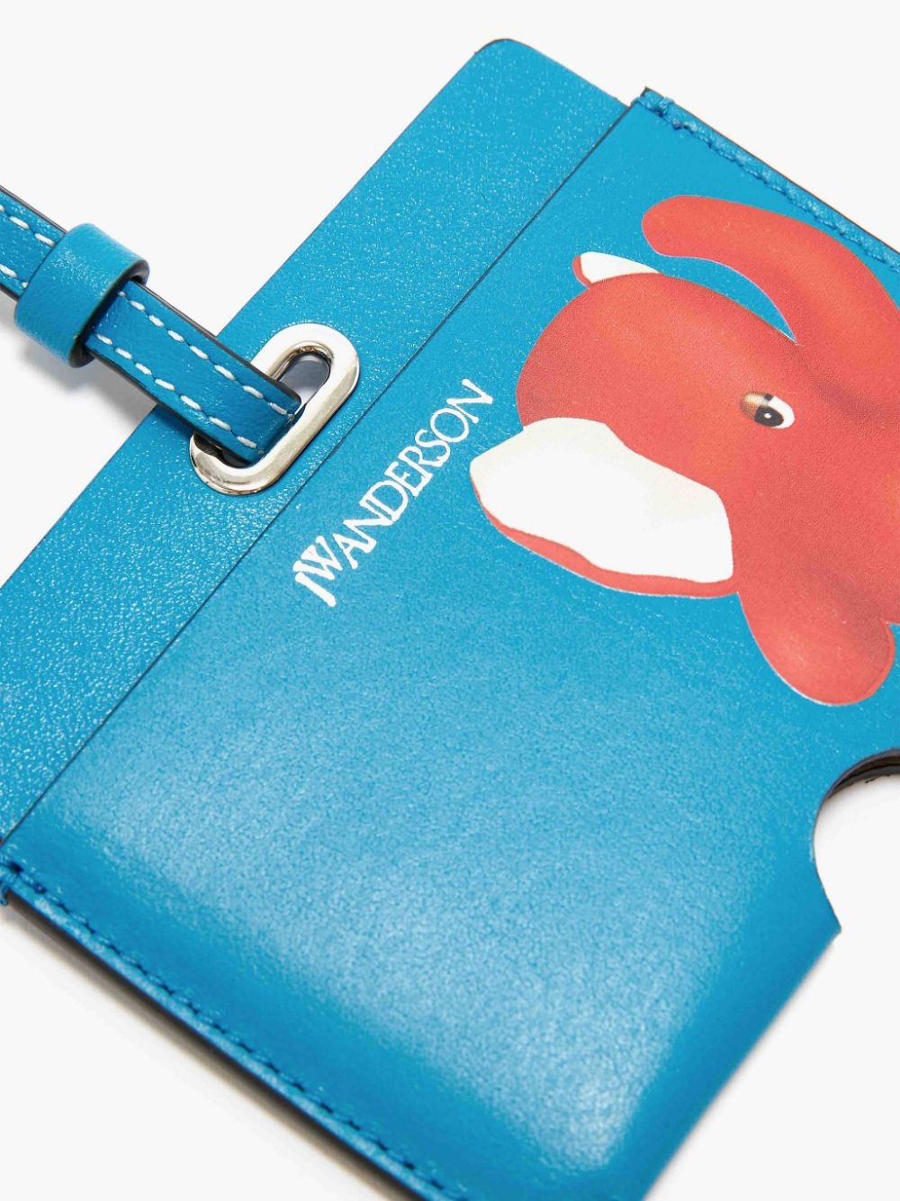 elephant-print cardholder with strap - 4