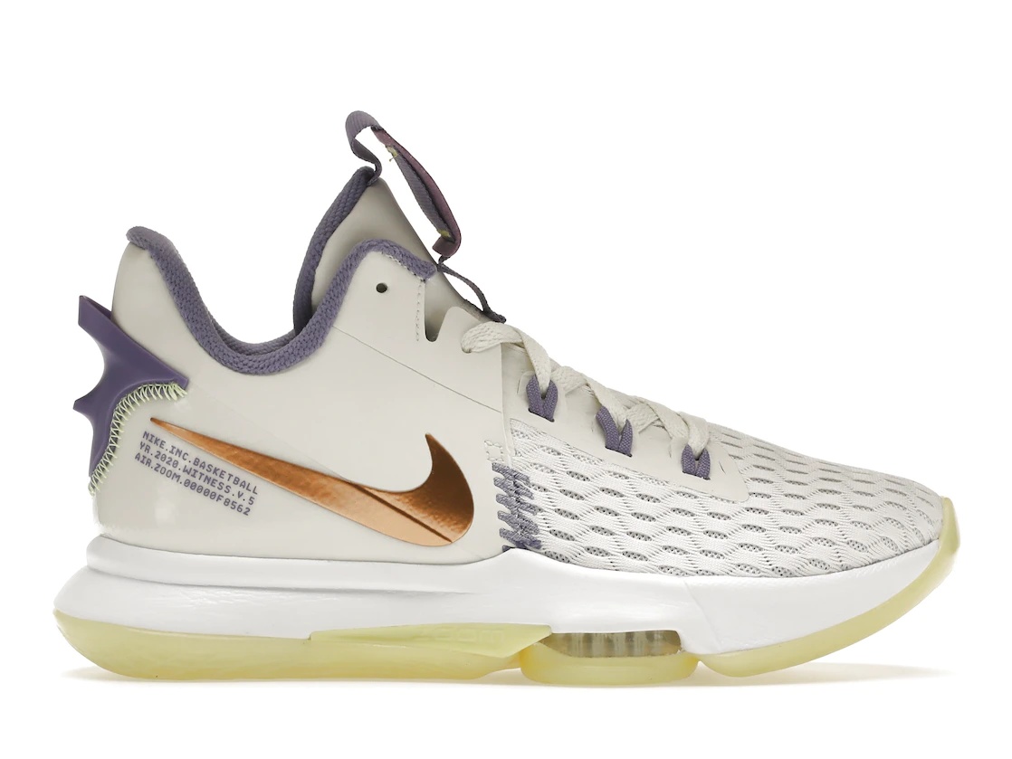 Nike LeBron Witness 5 Summit White Metallic Bronze - 1