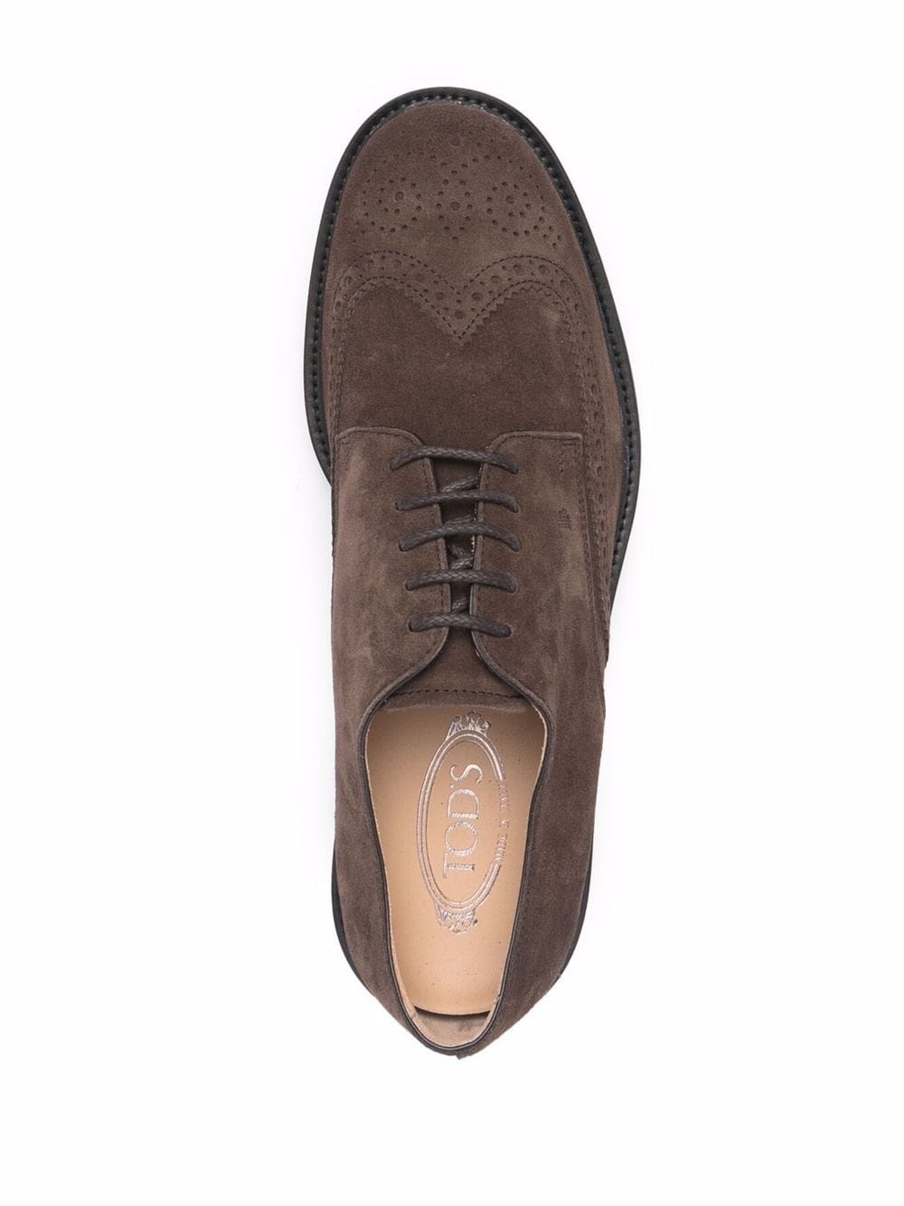 brogue-detail lace-up Oxford shoes - 4