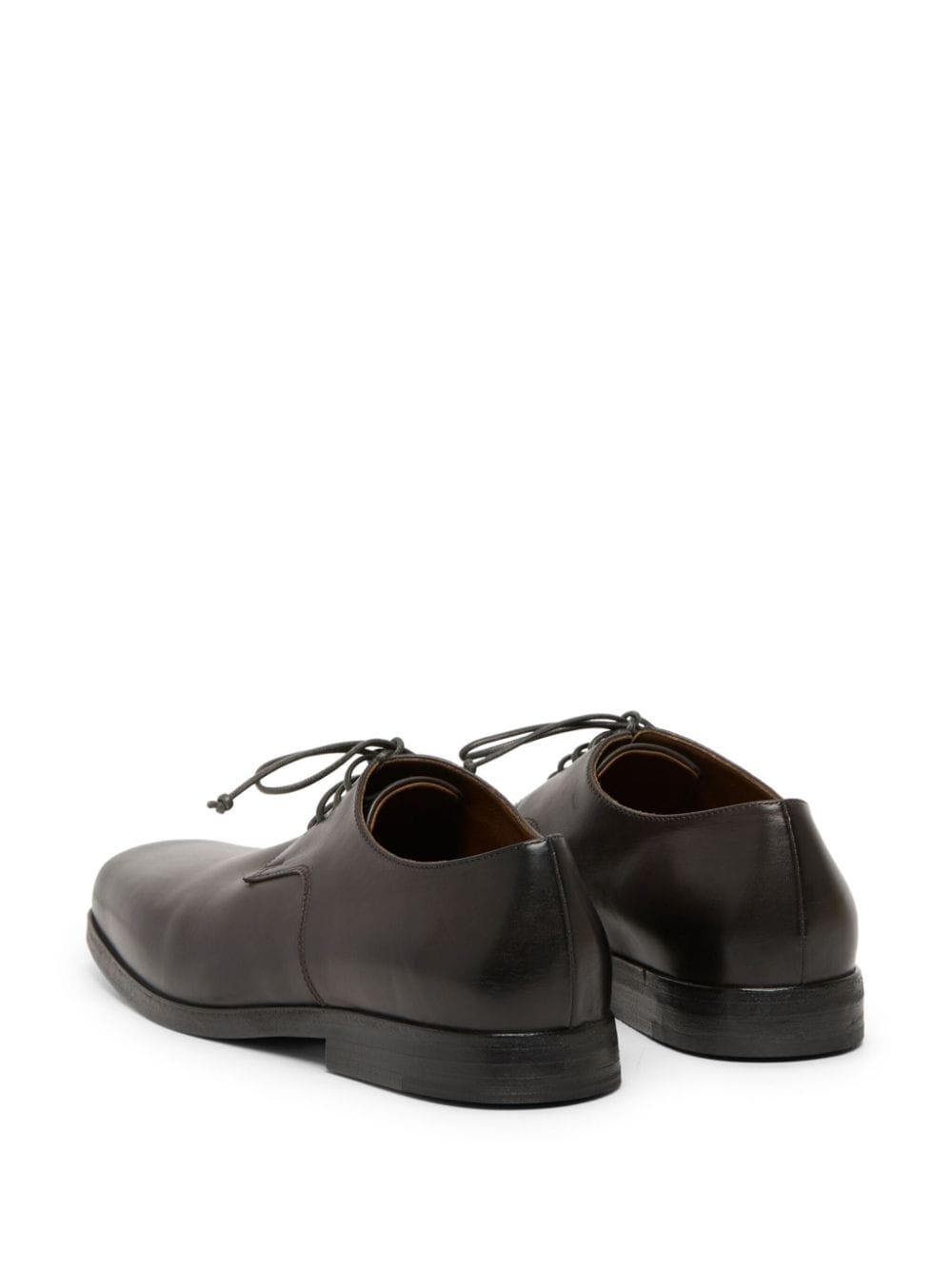 square-toe leather oxford shoes - 3