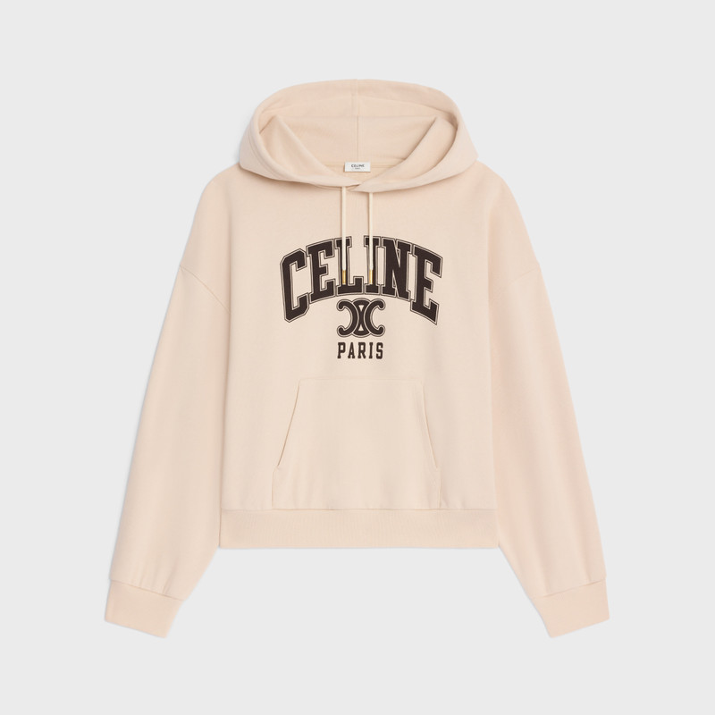 oversized celine hoodie in cotton fleece 1
