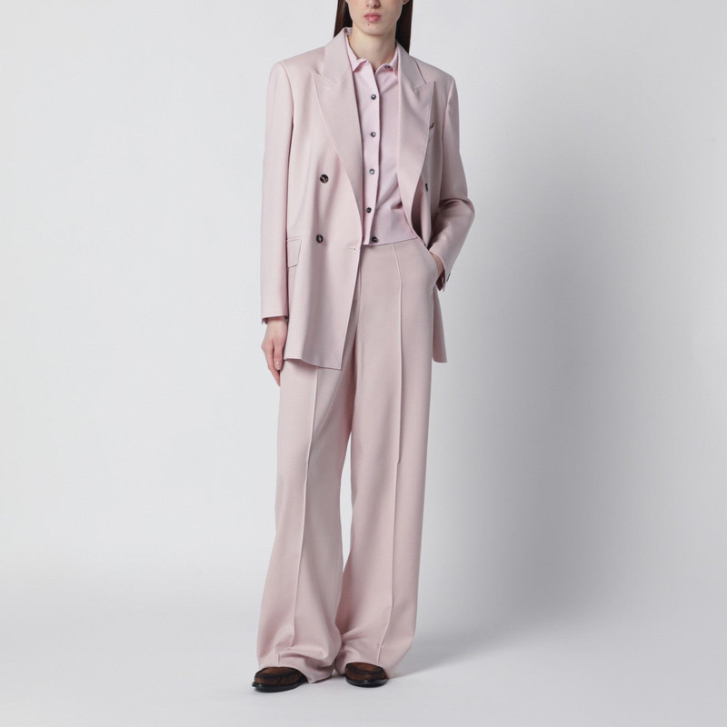 Max Mara Rose-beige wide-leg trousers outlook