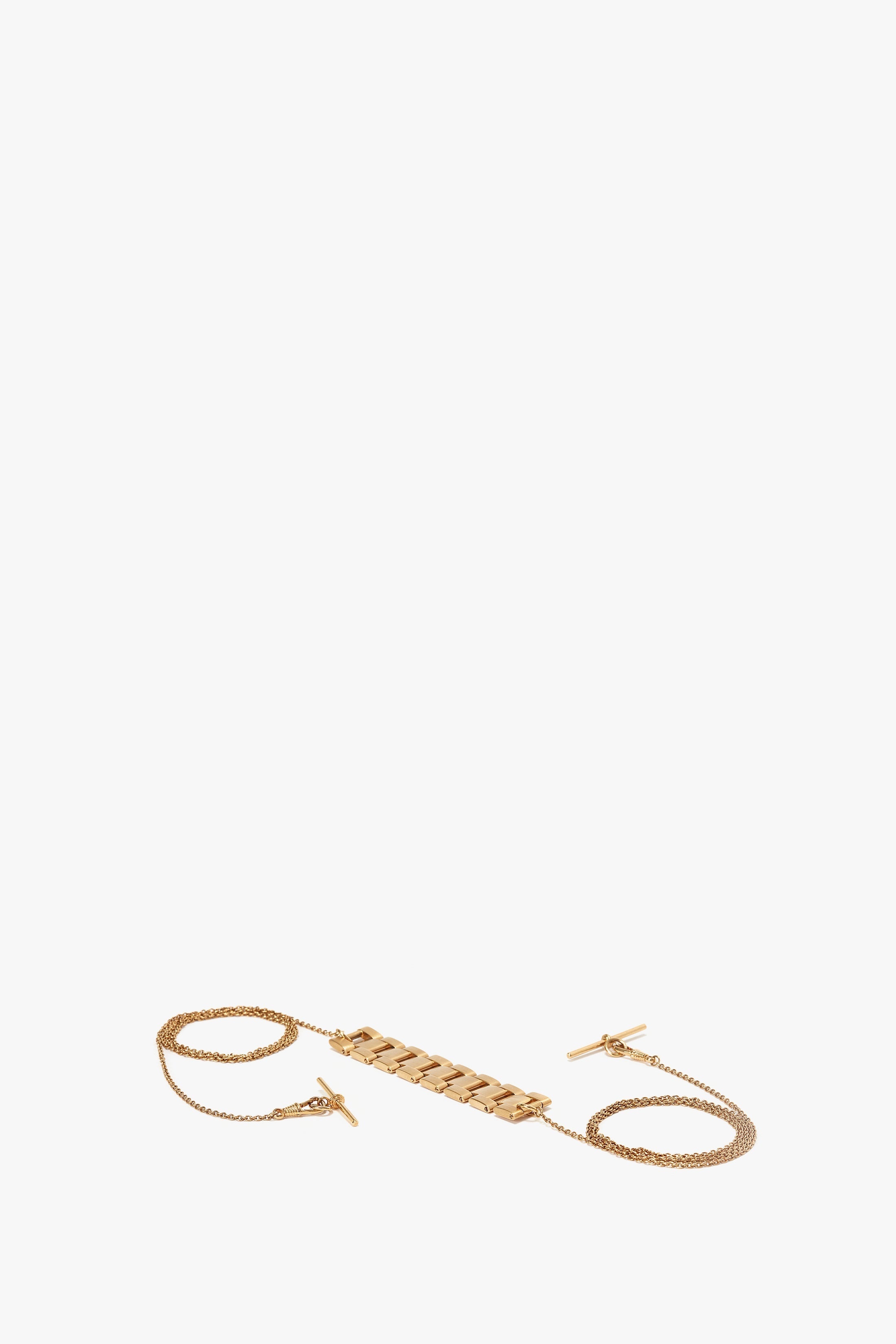 Exclusive Chain Wrap Necklace In Brushed Gold - 3