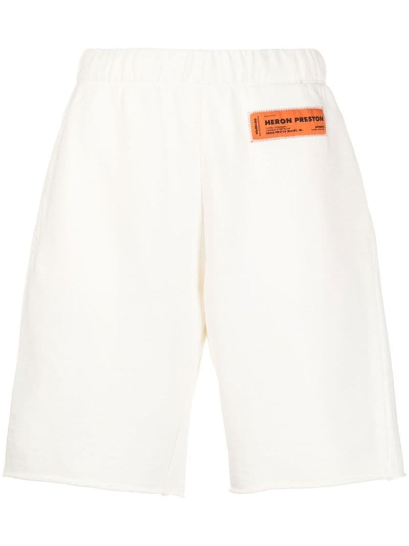 logo-patch cotton shorts - 2