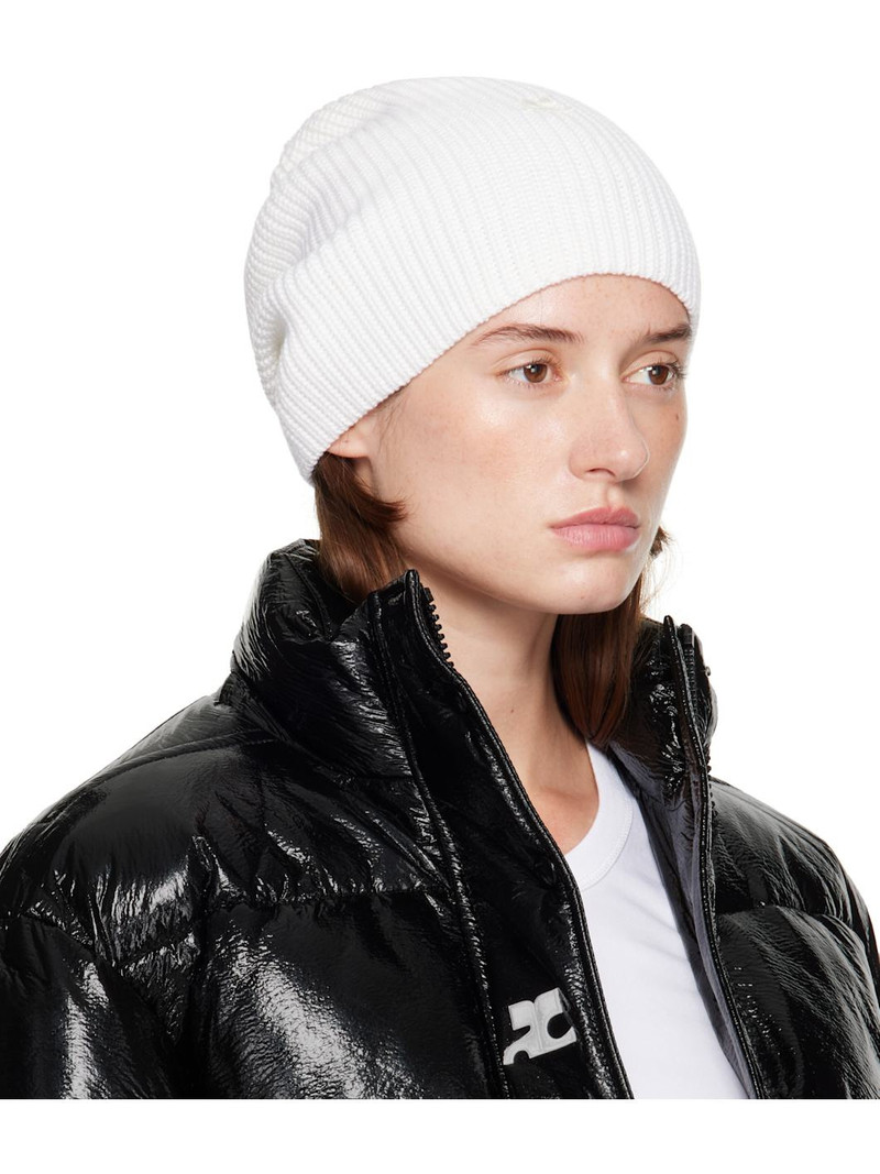 courrèges White AC Light Wool Beanie outlook