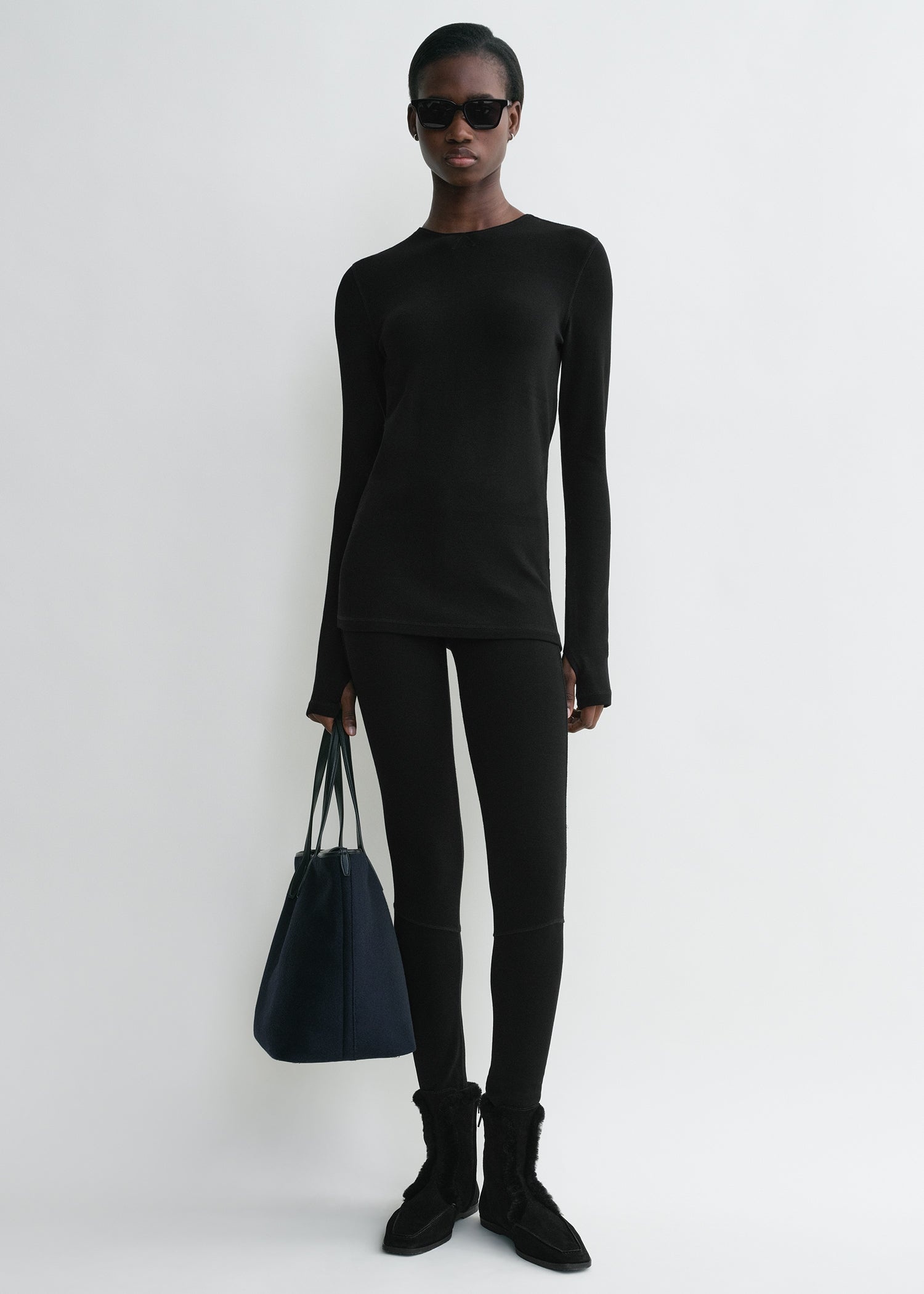 Monogram knit top black - 2