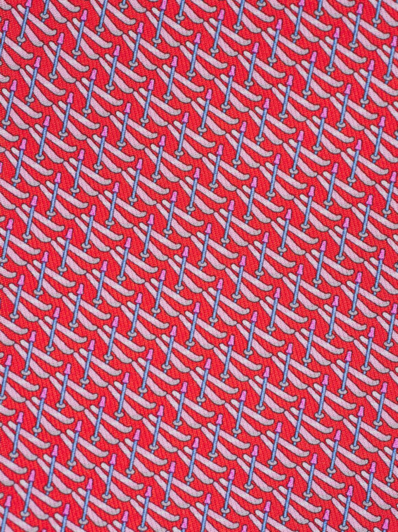 FERRAGAMO patterned silk tie outlook