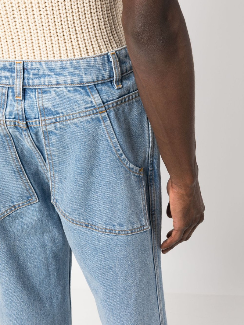 mid-rise straight-leg jeans 6