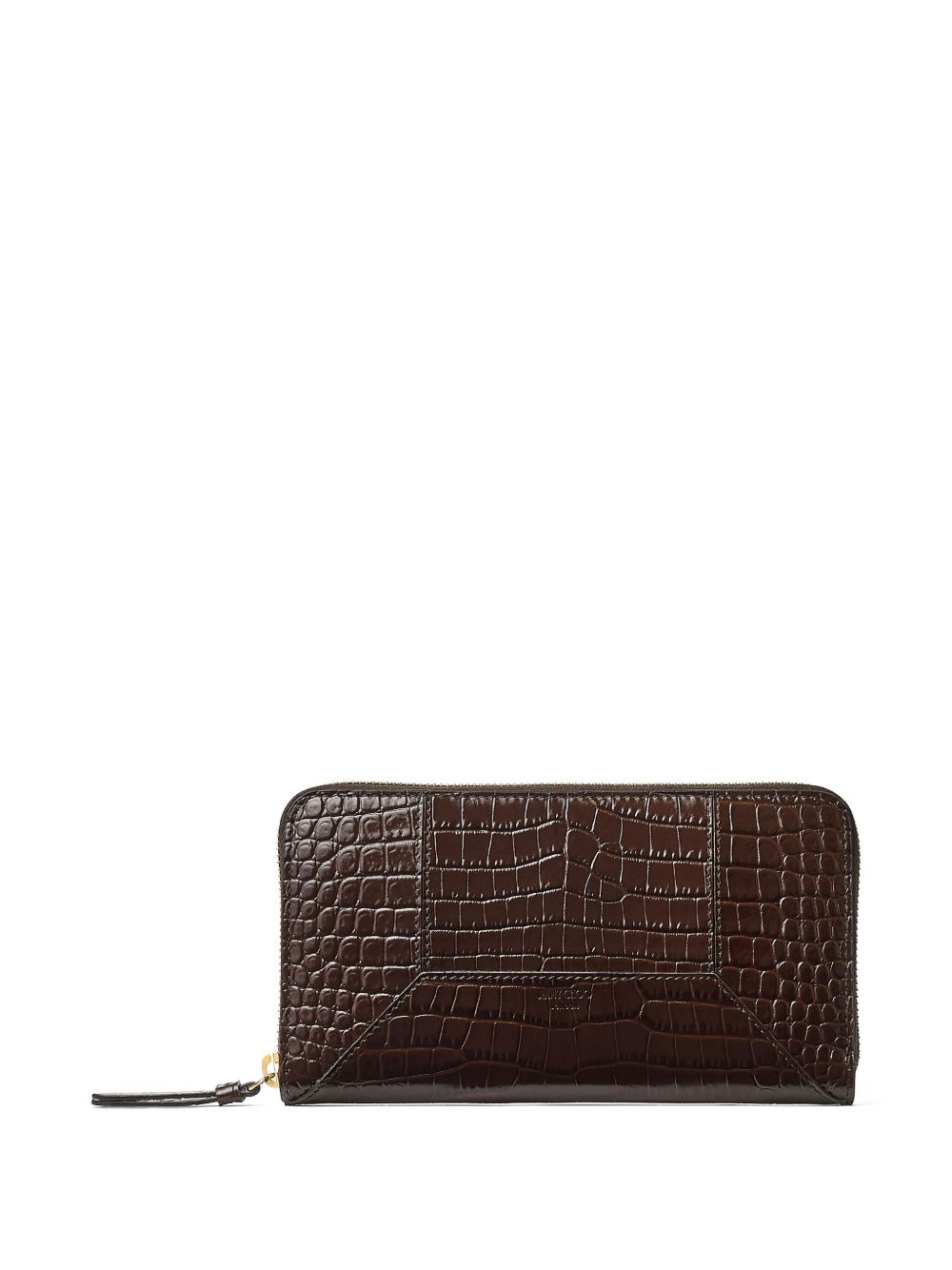 Pippa crocodile-effect zip-around wallet - 2