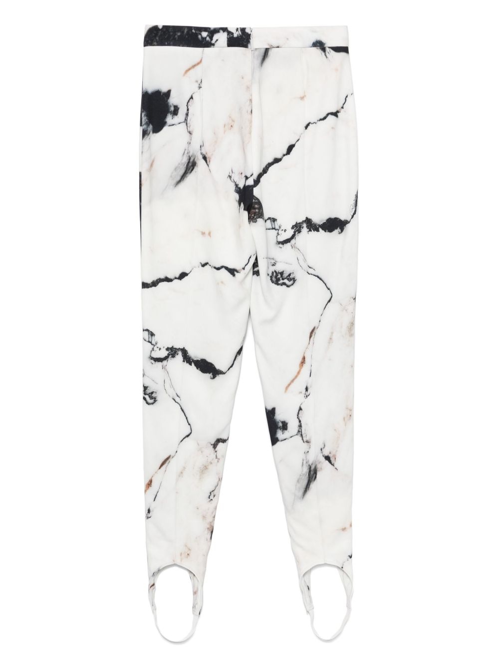 marble-print trousers - 2