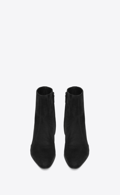 SAINT LAURENT vassili zipped boots in shimmering suede outlook