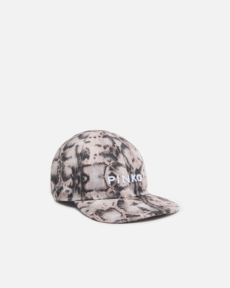 PINKO CAP WITH PEAK AND SNAKE PRINT outlook