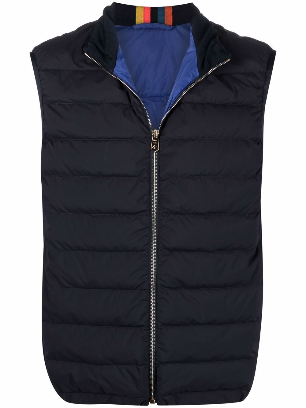 zipped padded gilet - 1