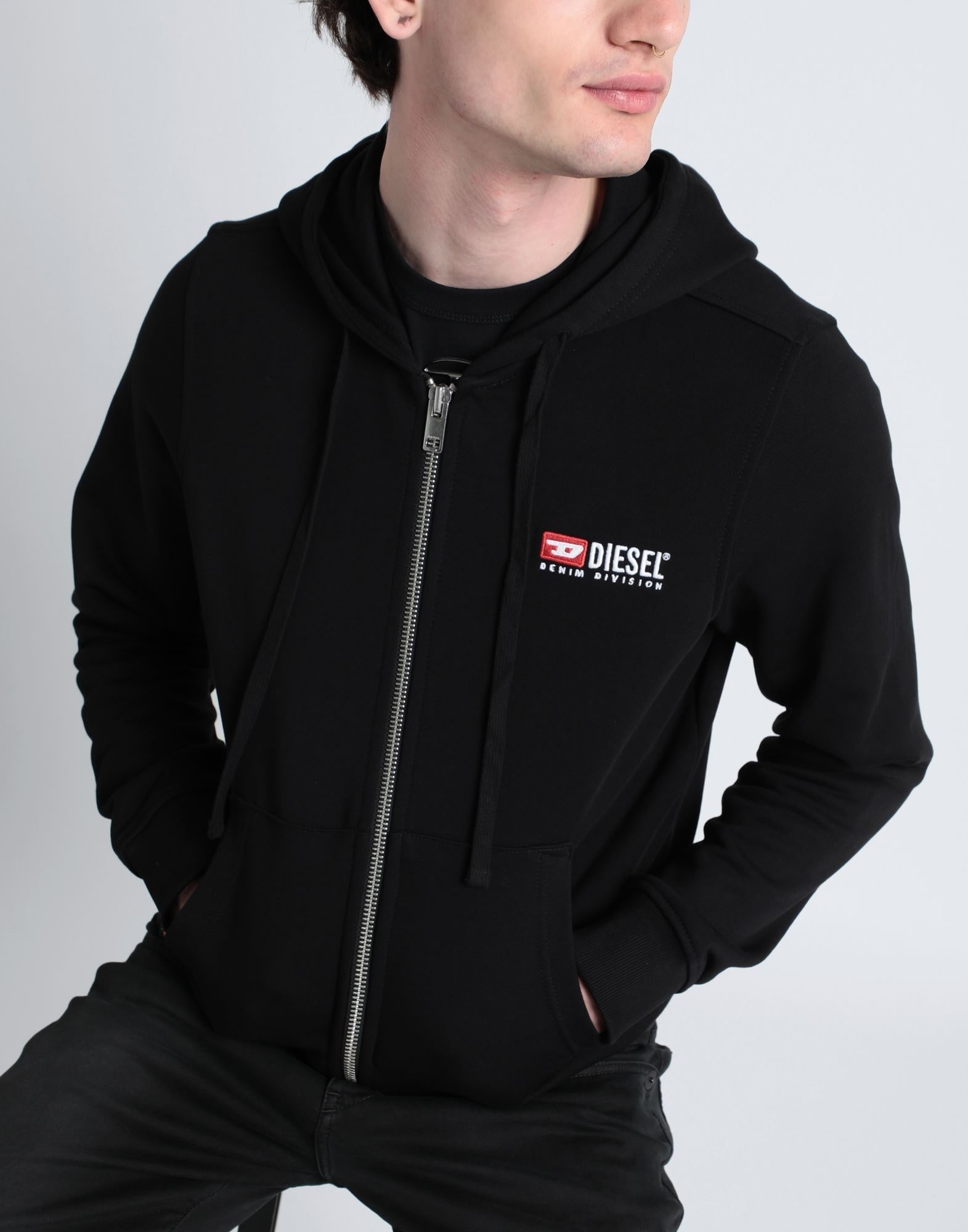 Black Men's Hooded Sweatshirt - 2