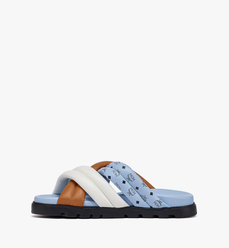 MCM Monogram Cross Sandals in Lamb Leather outlook