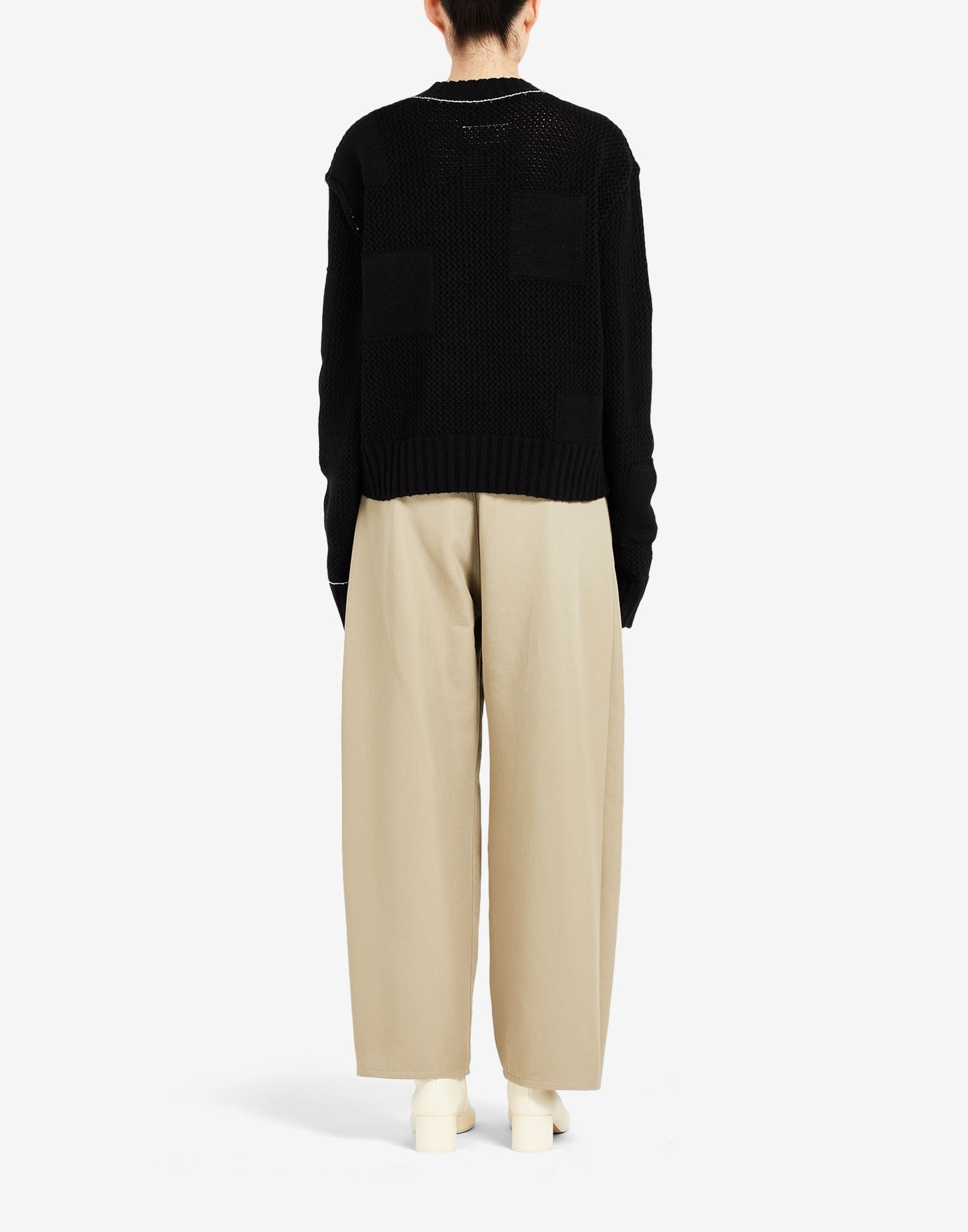 Patch knit sweater - 4