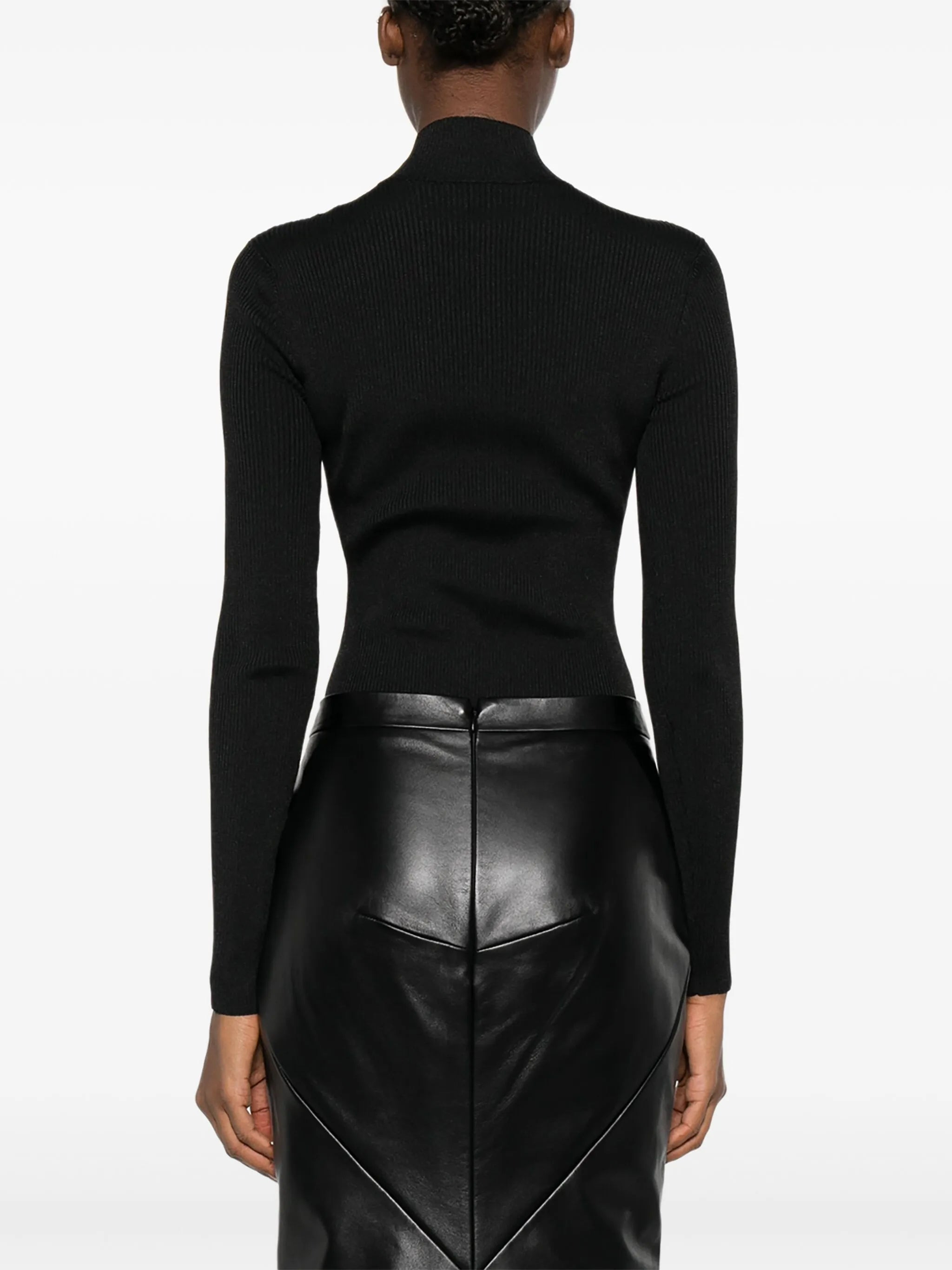 high-neck logo bodysuit - 4