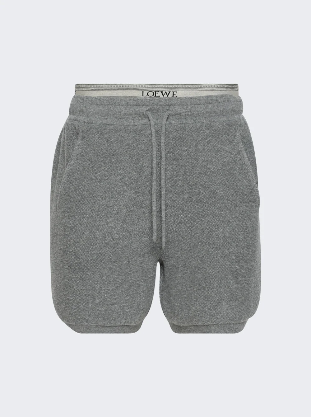 Shorts Grey Melange And White - 1