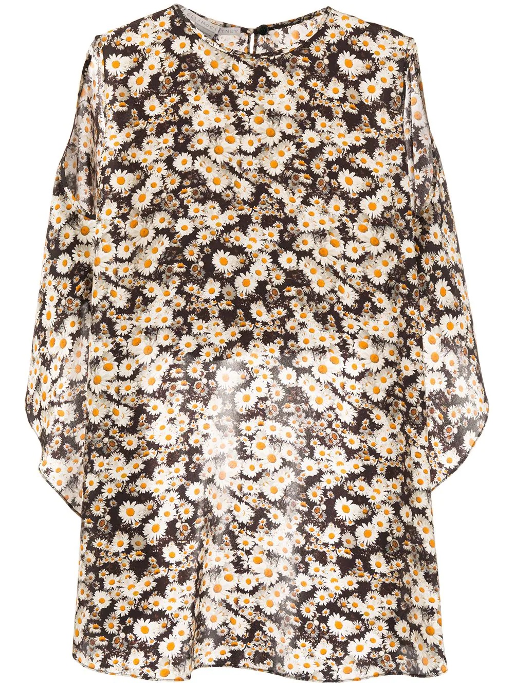 daisy-print sleeveless top - 1