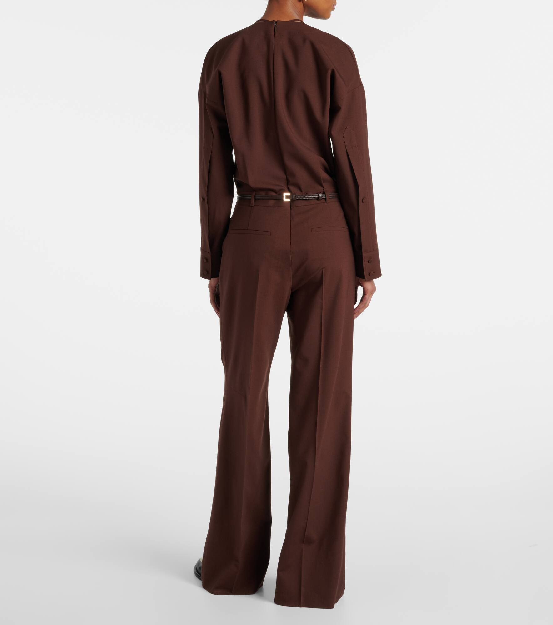 Horsebit wool-blend jumpsuit - 3
