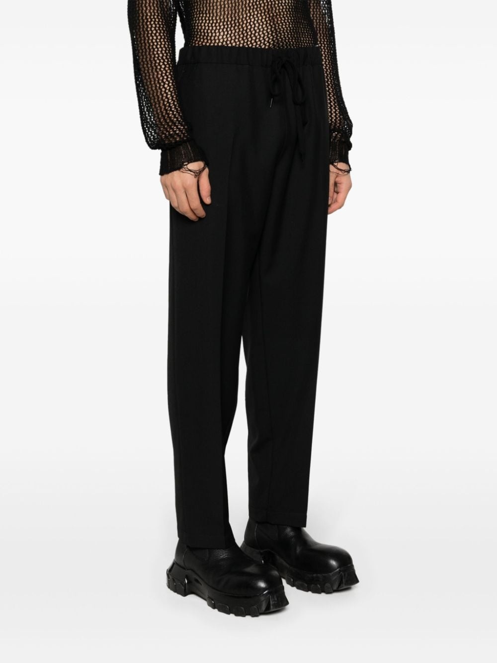 tapered-leg drawstring trousers - 3