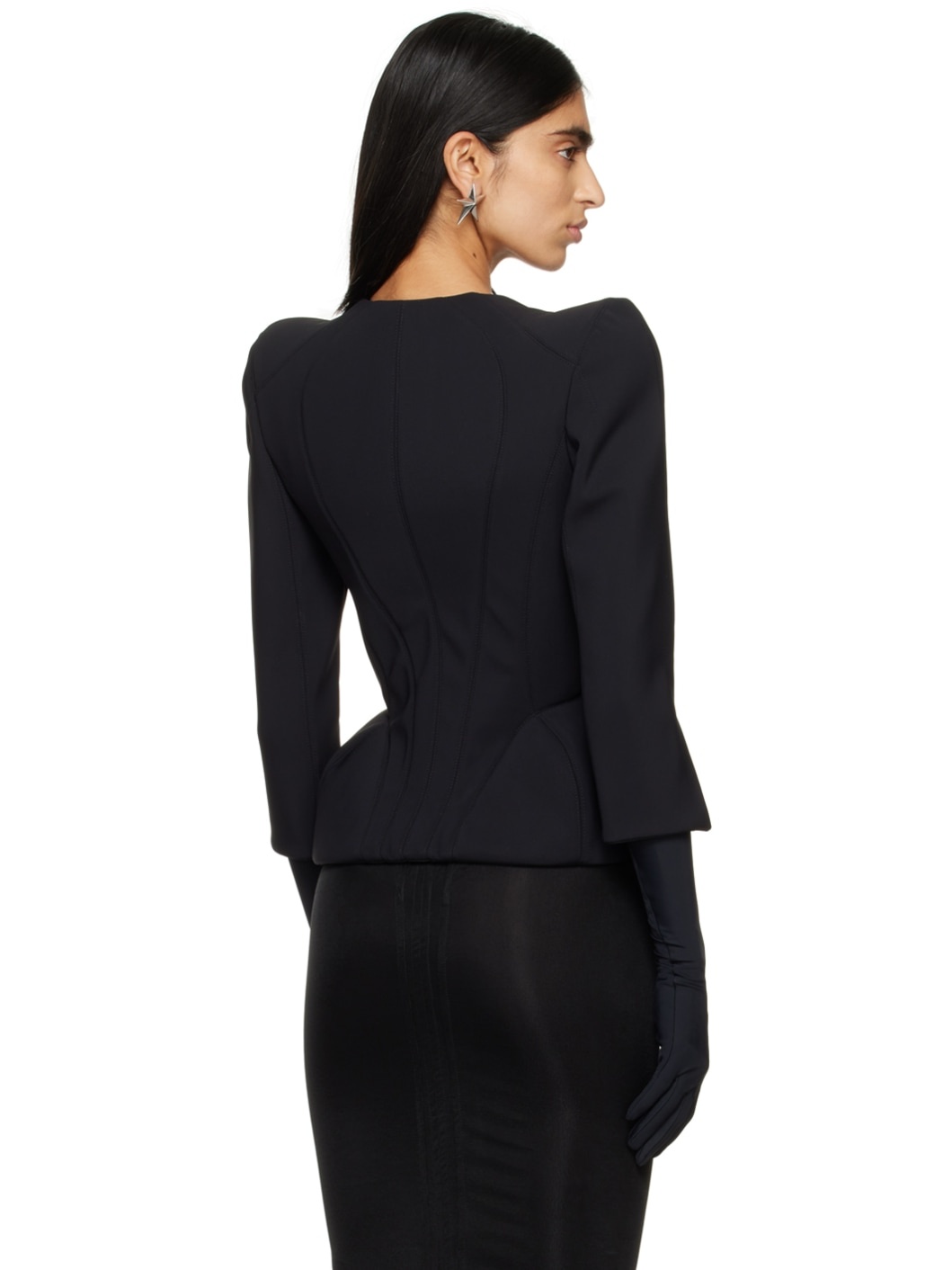 Black Curvy Jacket - 3