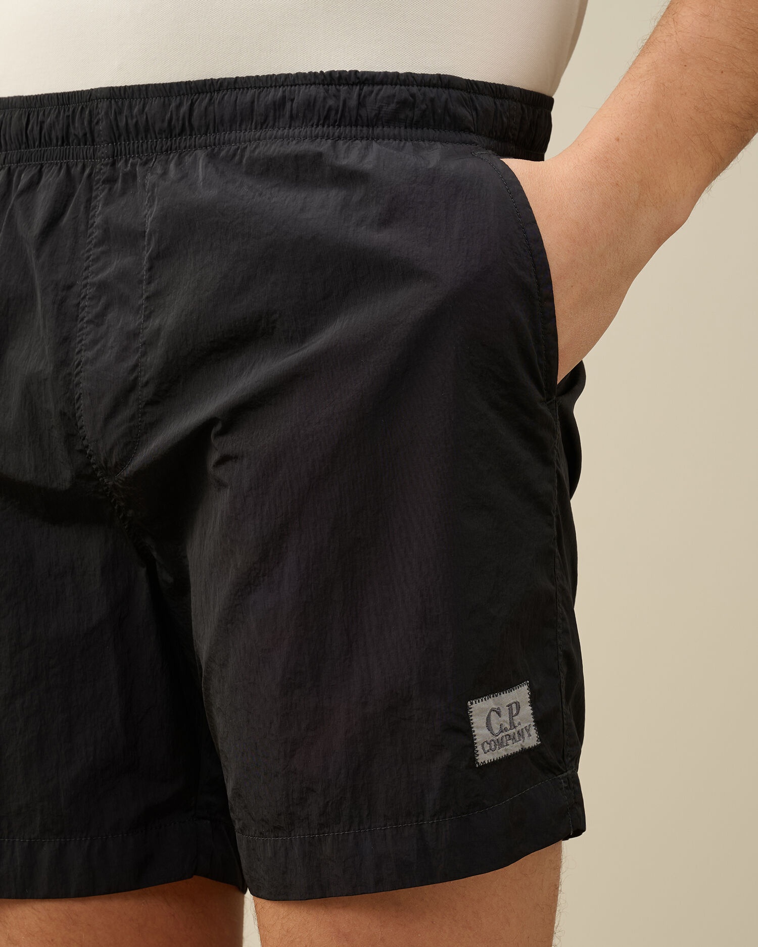 C.P. Company Eco-Chrome R Short Swim Shorts | REVERSIBLE