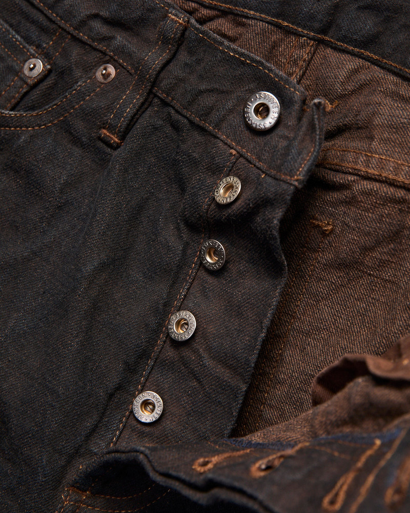 "Natural Dye Pack" 14oz Brown Selvedge Denim - Classic Straight Fit 8