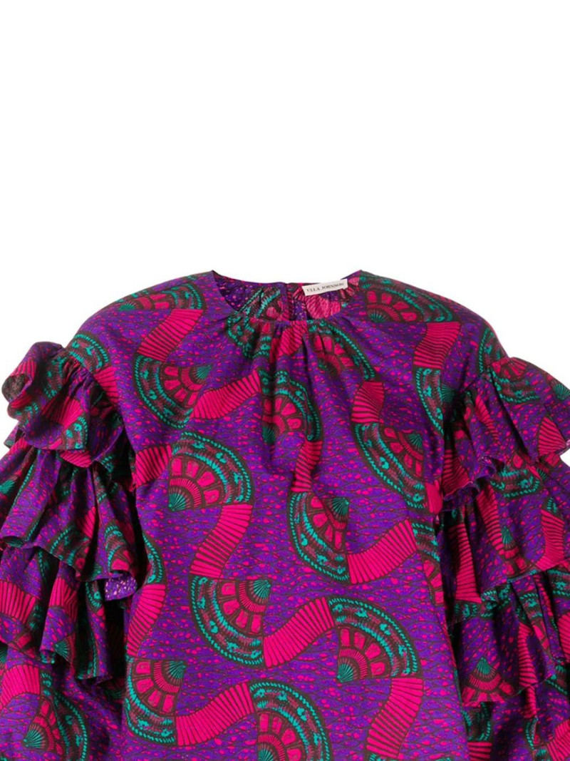 ULLA JOHNSON ruffle-sleeve blouse outlook