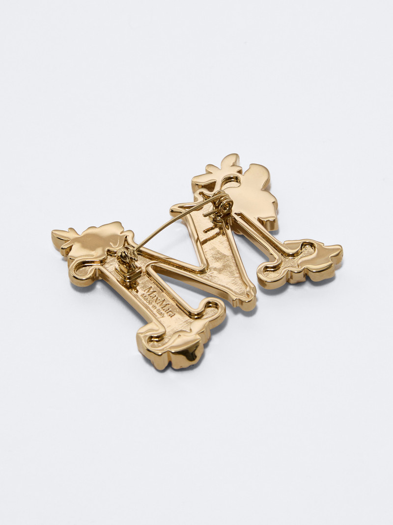Max Mara CNYPIN Metal and rhinestone brooch set outlook