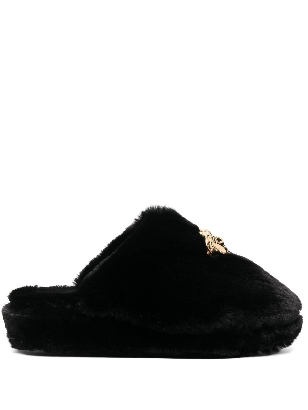 Medusa faux-fur slippers - 1