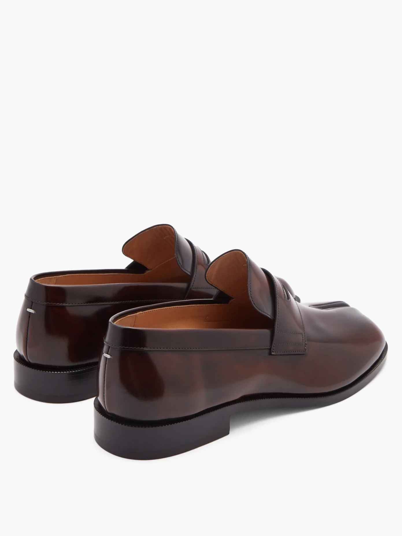 Tabi split-toe leather loafers - 4