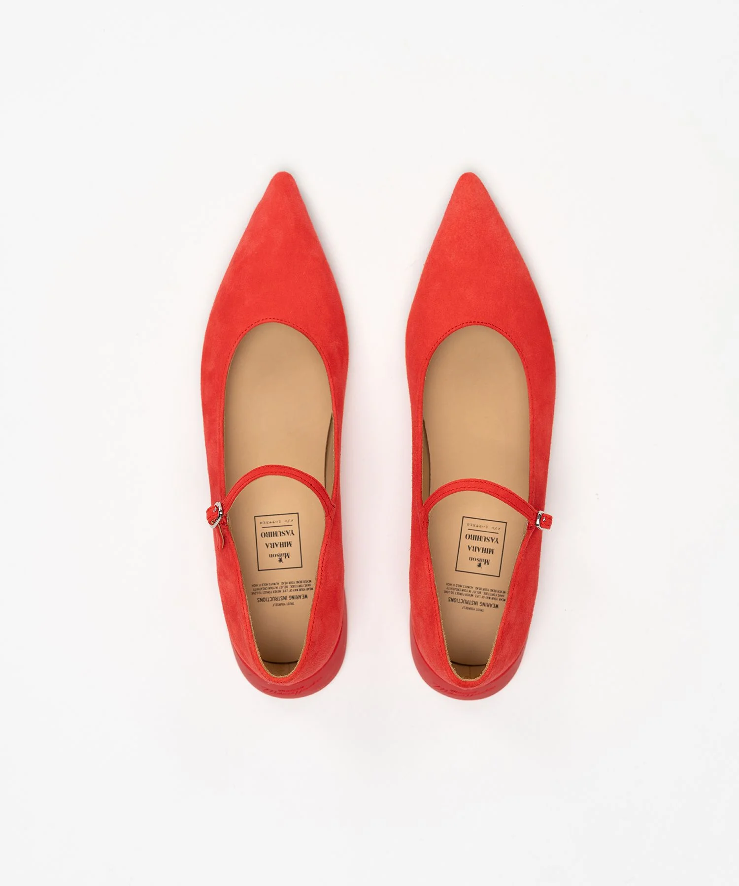 "JANE" Suede Strap Pointed Shoes - 1