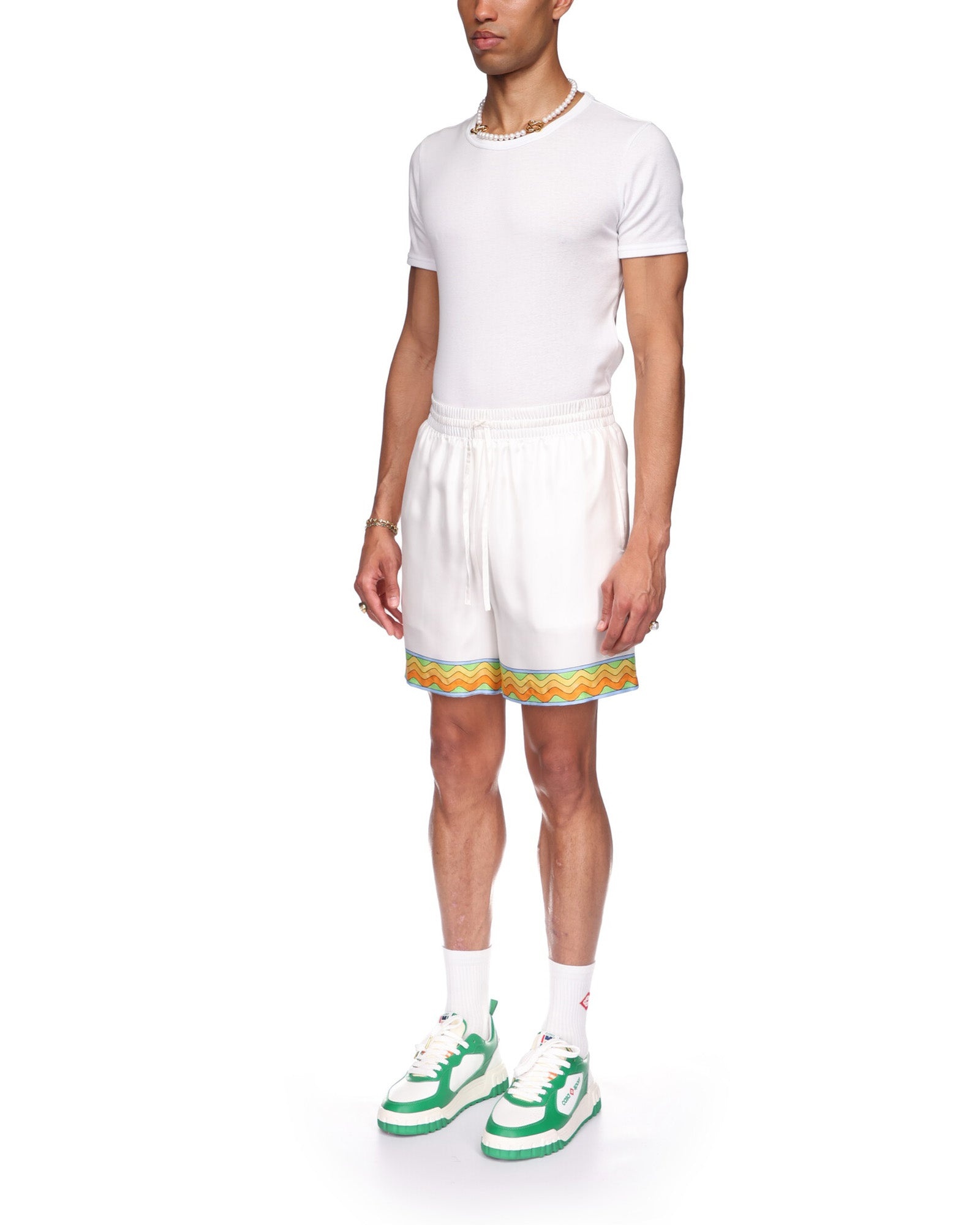 Afro Cubism Tennis Club Silk Shorts - 6