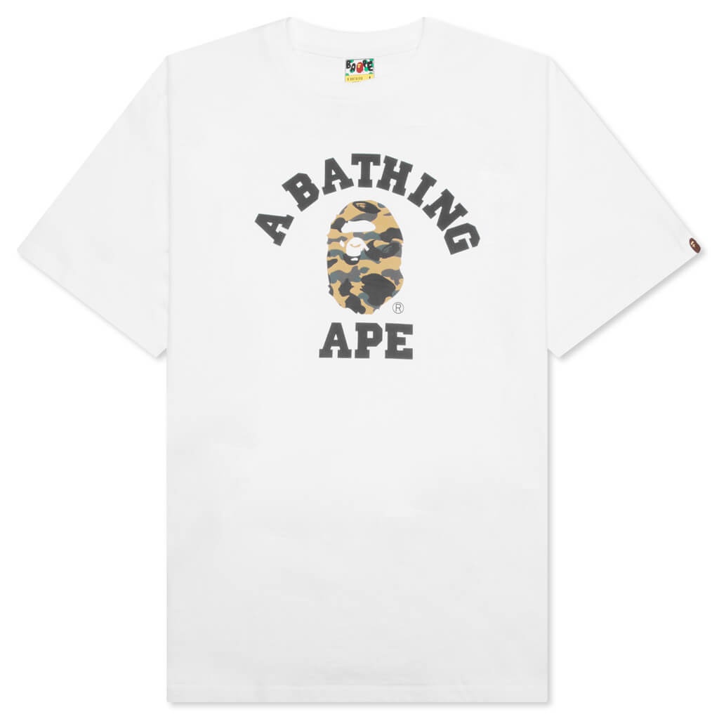 1ST CAMO COLLEGE TEE - WHITE/YELLOW - 1