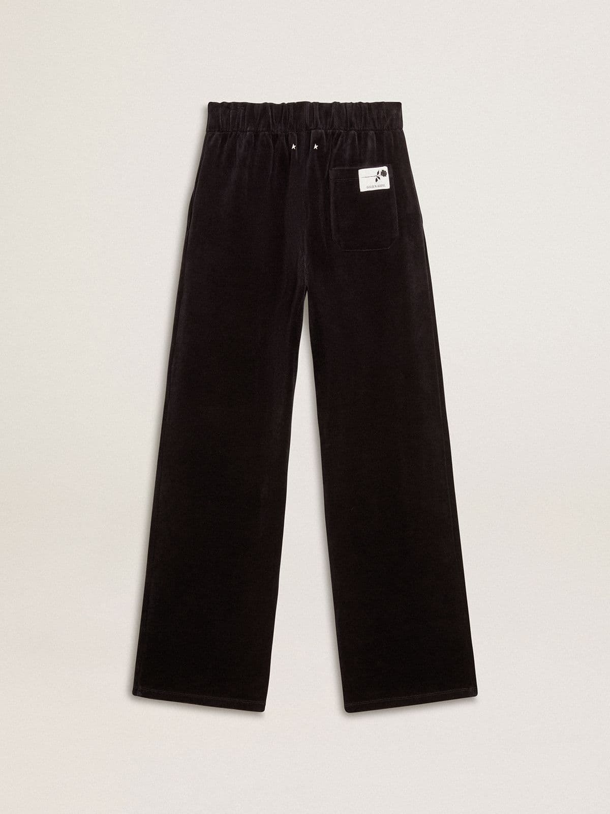 Women's joggers in velvet-effect cotton blend - 4