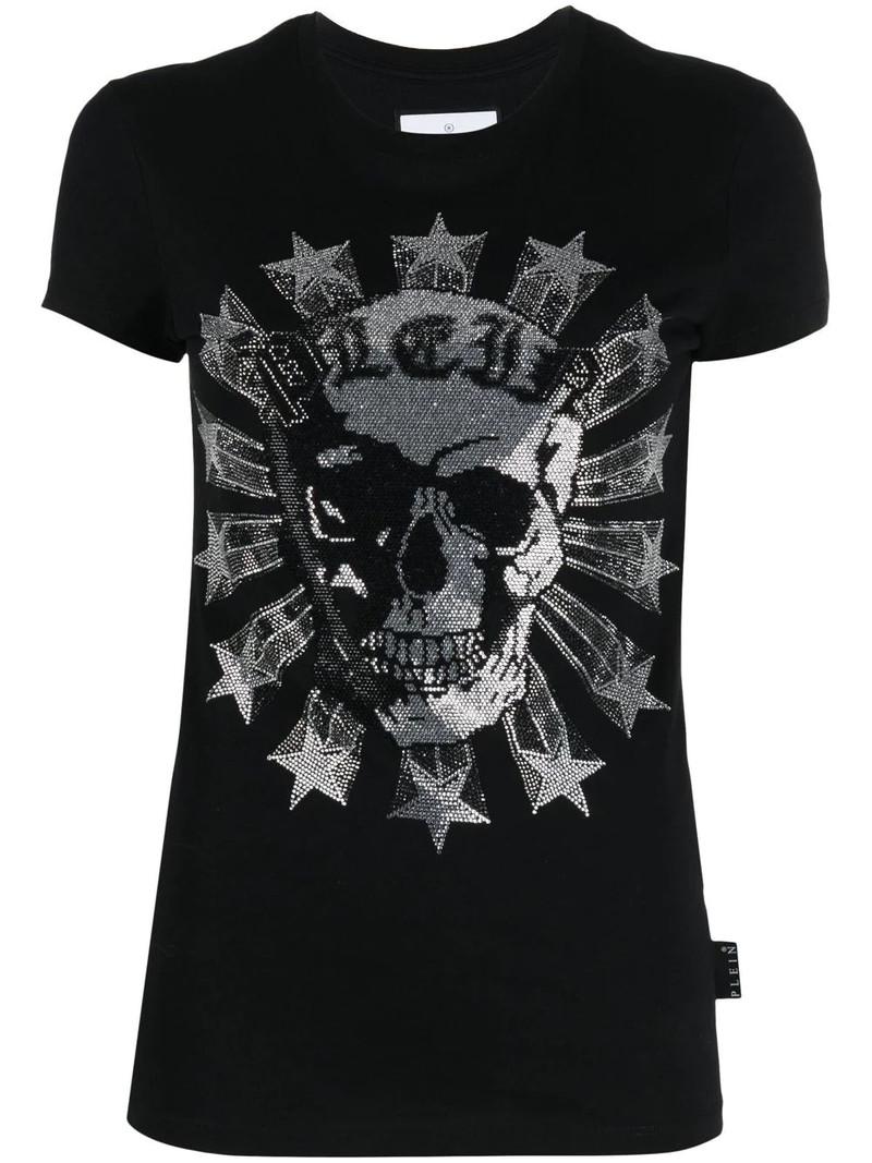 Sexy Pure-fit skull strass T-shirt 1